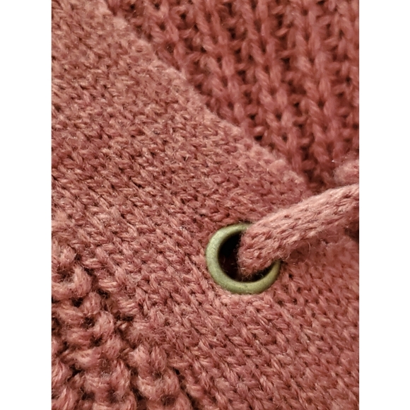 Knit Sweater, Cropped, Marsala/Pink, Size S - Picture 6 of 9